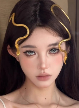 可调节随意造型蛇形项链暗黑设计感欧美嘻哈手环灵蛇颈链百搭头饰