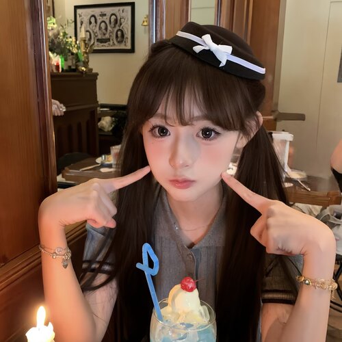 黑白丝绒蝴蝶结小礼帽