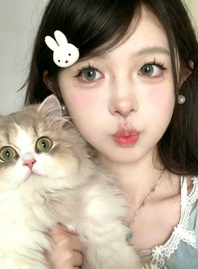 甜美可爱小兔子发夹女