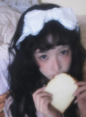 韩系甜美蕾丝蝴蝶结花边发带