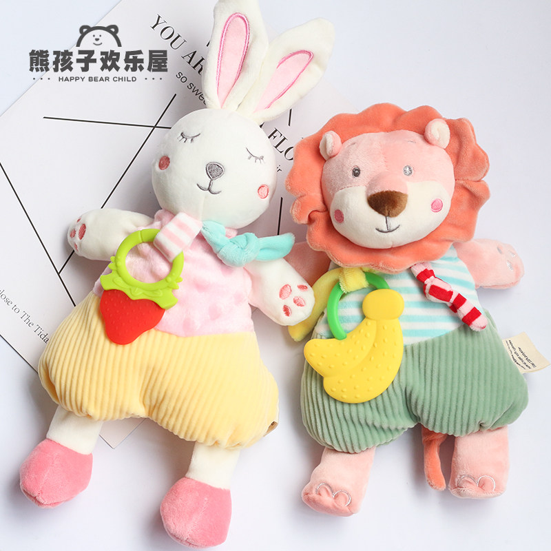3-6个月婴儿可入口啃咬安抚玩具抱偶安抚巾哄睡0-1岁宝宝娃娃布偶