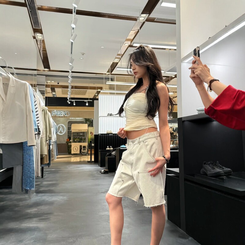 中性工装五分裤女2025夏季新休闲裤