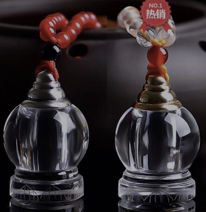 天然水晶舍利塔 百忍堂出品百忍堂水晶張延铜监制结缘赠送舍利子