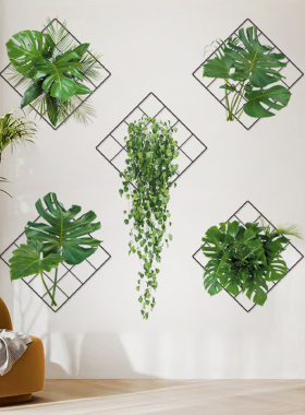 绿植挂篮小清新铁艺3D墙贴画玫瑰花家居墙面房间客厅壁纸装饰贴纸