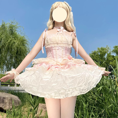 【暴力裙撑】带锁边三节珠光纱