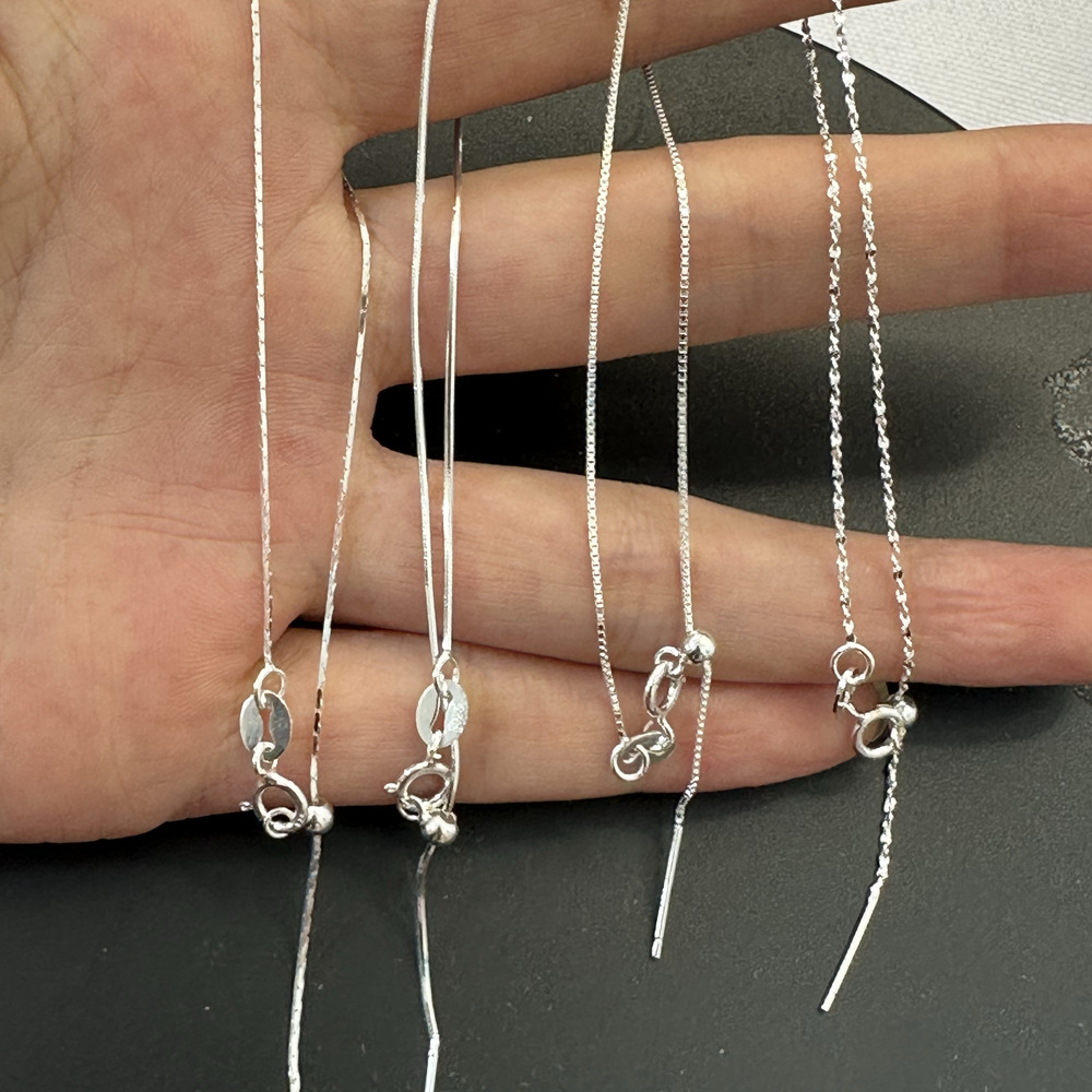 可调节手链孔记叠戴925银时尚