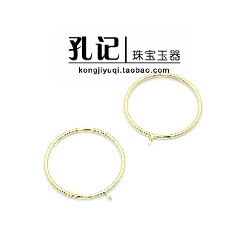 孔记 美国14K包金配件 DIY半孔珠 戒托 不掉色洗手不用摘