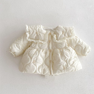 女宝宝冬装 3岁6个月 棉衣婴儿棉服超萌公主加厚保暖外套女童棉袄1