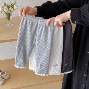 子1 婴儿打底裤 儿童大屁屁裤 女宝宝刺绣花边长裤 3岁56个月789 秋季