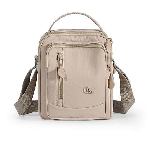 男女同款多层2025新款潮时尚百搭休闲轻便手提包单肩斜跨布包