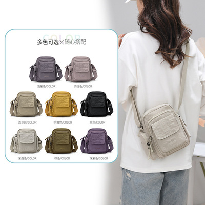 百搭相机包韩版纯色潮流斜挎包大容量旅行休闲迷你尼龙布包单肩包