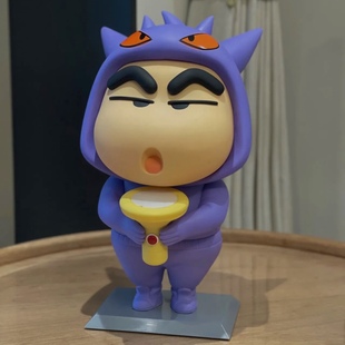 宝可梦耿鬼蜡笔小新手办大号摆件可发光拍拍夜灯可爱搞怪生日礼物