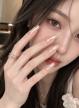 镜面电镀穿戴甲女长款显白显手长