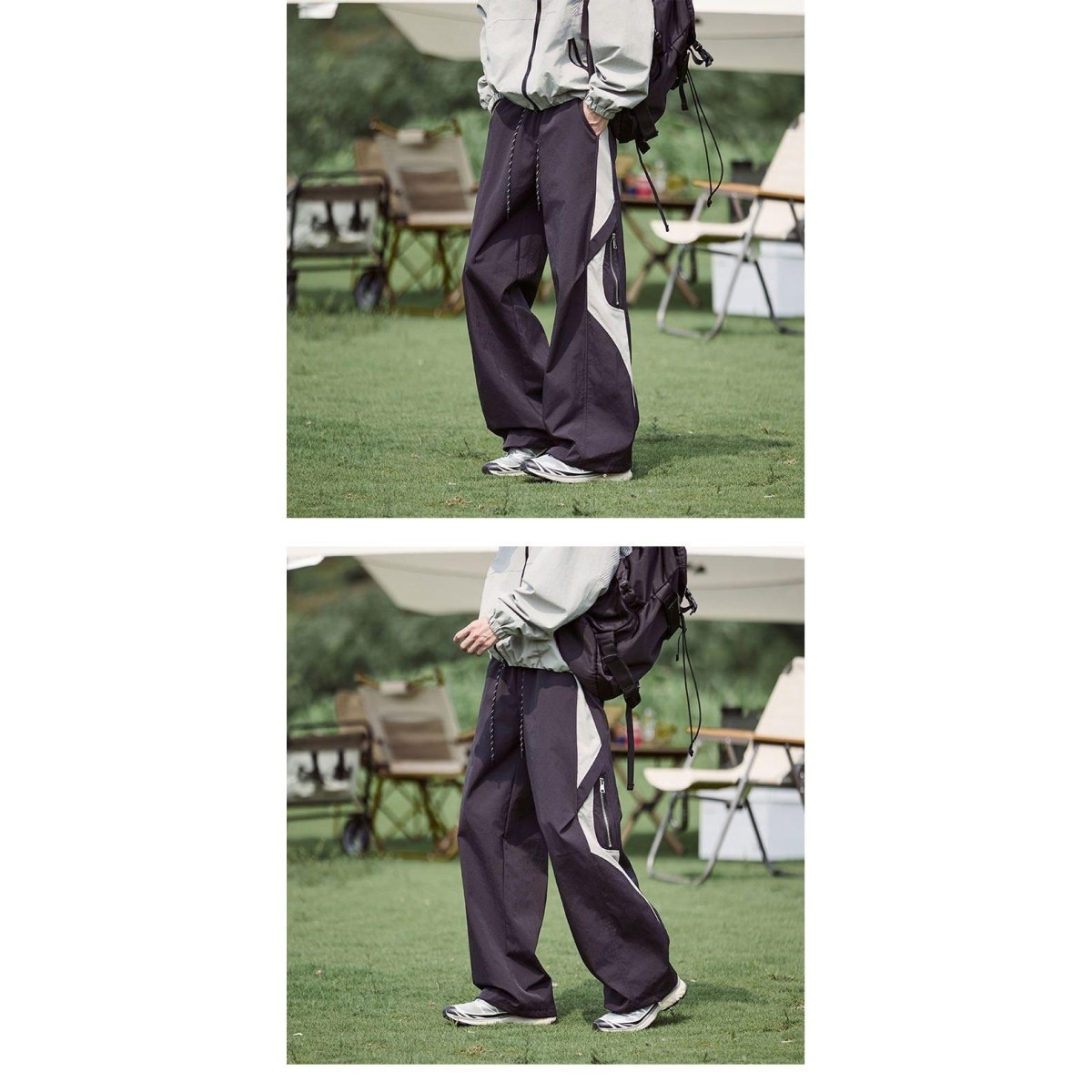 美式撞色拼接伞兵工装裤男士秋冬季宽松直筒休闲长裤,男装,休闲裤,淘宝优惠券,粉丝福利购,淘宝优惠卷