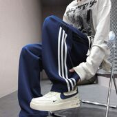 P14K143非常对图仿棉40裤 头长裤 黑色藏蓝色白灰色M到5xL