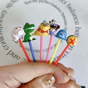 散货  玩具总动员牙签 水果签 抱抱龙 礼貌猪 皮克斯球