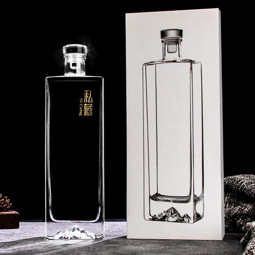 高端玻璃空酒瓶晶白料