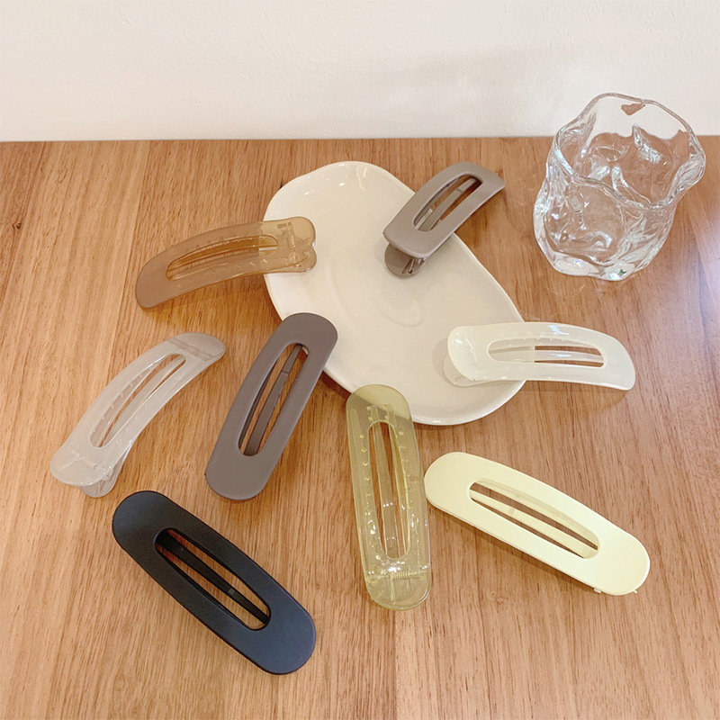 网红无痕洗脸发卡大号侧边发夹女黑色磨砂鸭嘴夹基础百搭刘海夹子