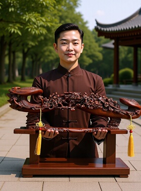 树脂工艺品摆件十八罗汉家居乔迁礼品客厅仿红木办公室装饰品