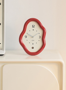 wozoom屋准简约桌面摆件家居奶油风时钟客厅玄关电视柜高档装饰品