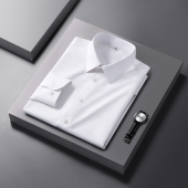 舒适款 七多 高档休息衬衣 男外套衣服秋冬季 新款 桑蚕丝 白色衬衫