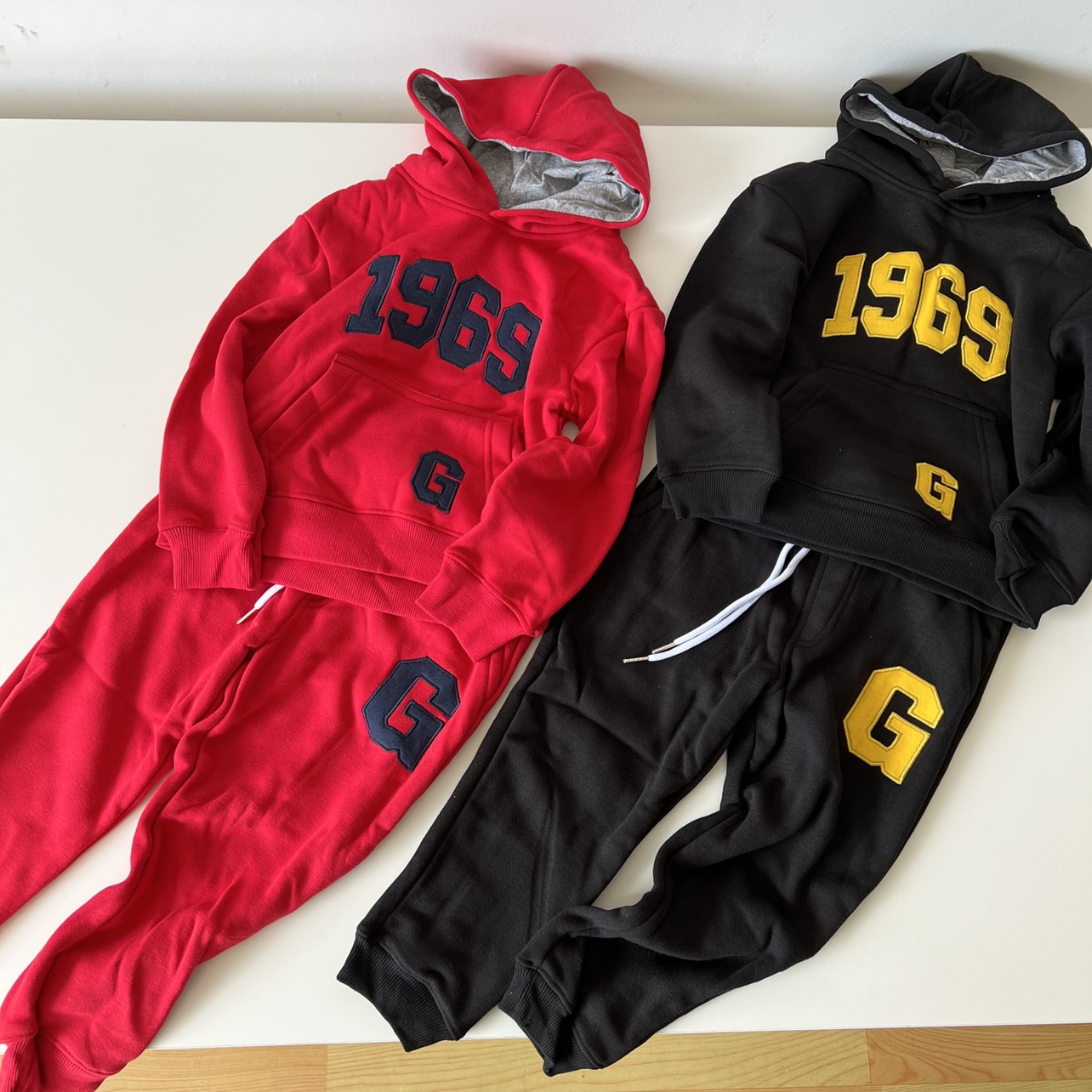 加绒加厚套装 童装儿童卫衣男童连帽上衣2025秋 套装