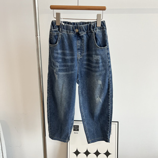 16A牛仔裤秋夏款2026新款儿童裤子中大童装宽松休闲长裤秋装洋气