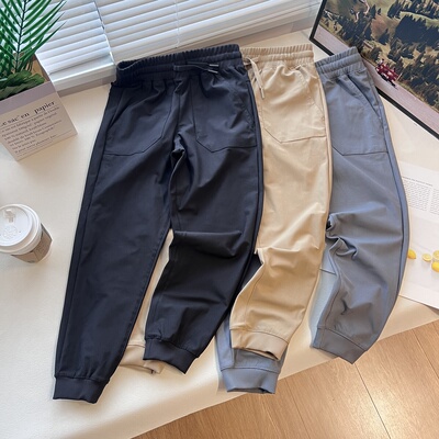 2026年春夏款 儿童童装弹力抗皱运动卫裤速干裤训练裤跑步裤 长裤