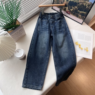 牛仔裤 春夏新款 宽松休闲长裤 子中大童装 男女童儿童裤
