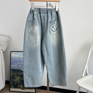 春秋男女童儿童萝卜裤 子120 中大童装 洋气牛仔裤 170 休闲长裤 D22