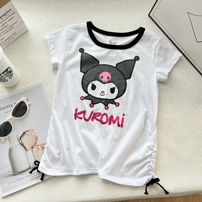 10A 夏装可爱卡通 质儿童女童中童短袖T恤 100-150