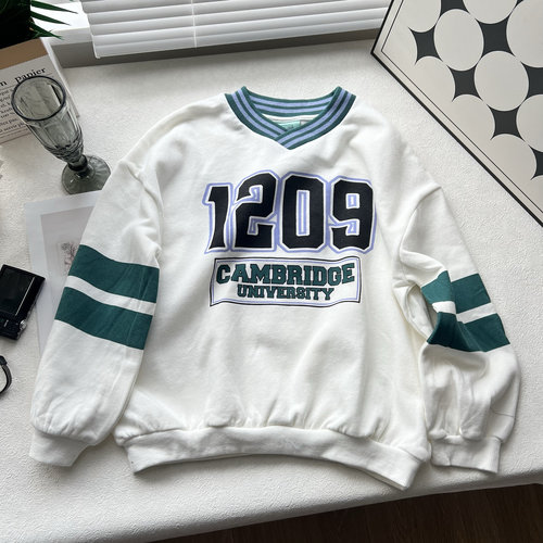 22B秋季新款男童儿童卫衣 薄绒卫衣中大童绒衫外套 110-160