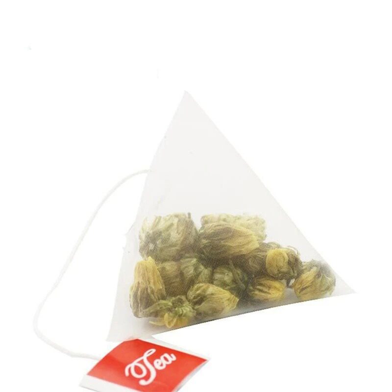 1000个三角茶包袋热封尼龙空袋带标茶袋过滤袋茶叶泡茶袋食品级