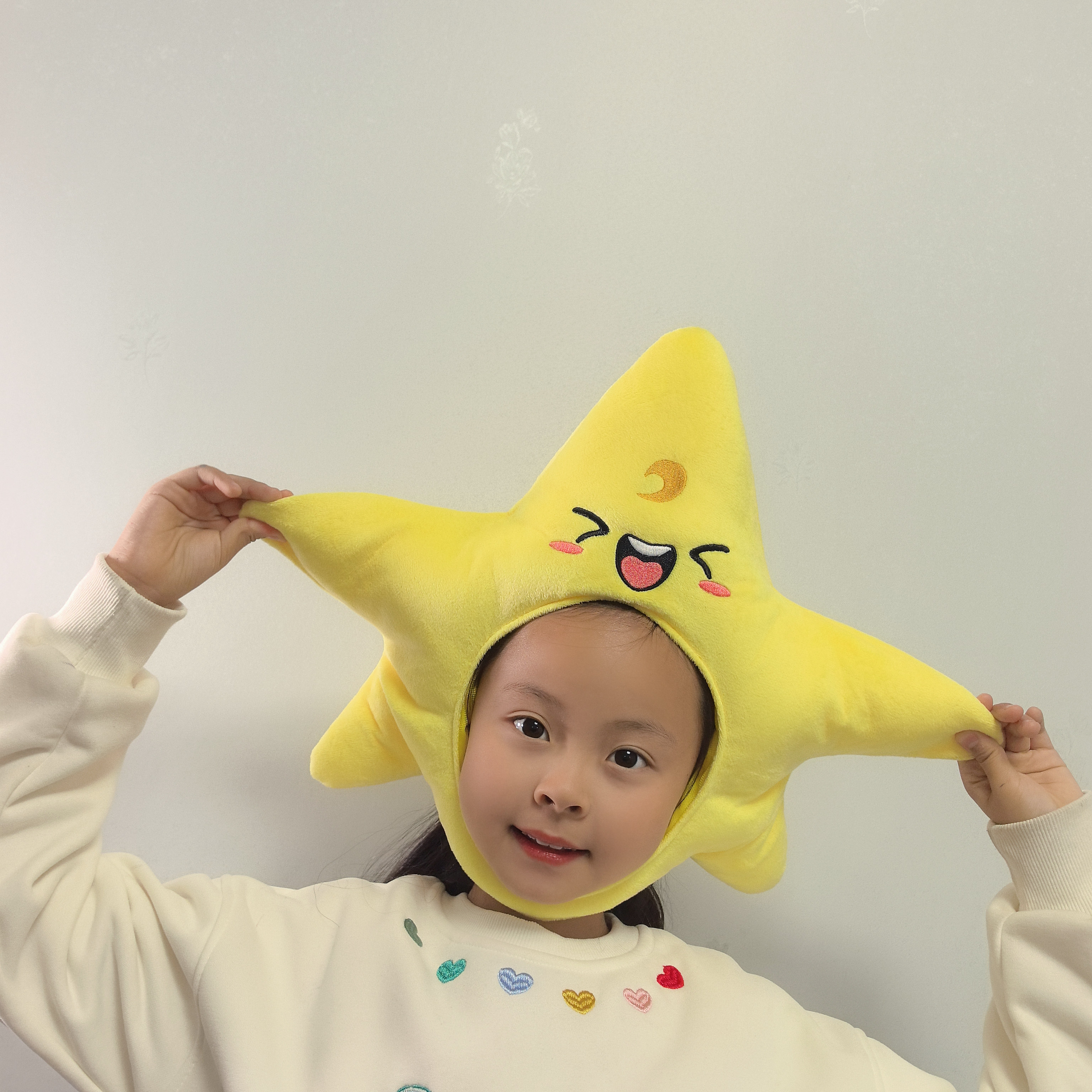 可爱搞怪卡通天上的星星五角星黄色星星头套帽子拍照表演摄影道具