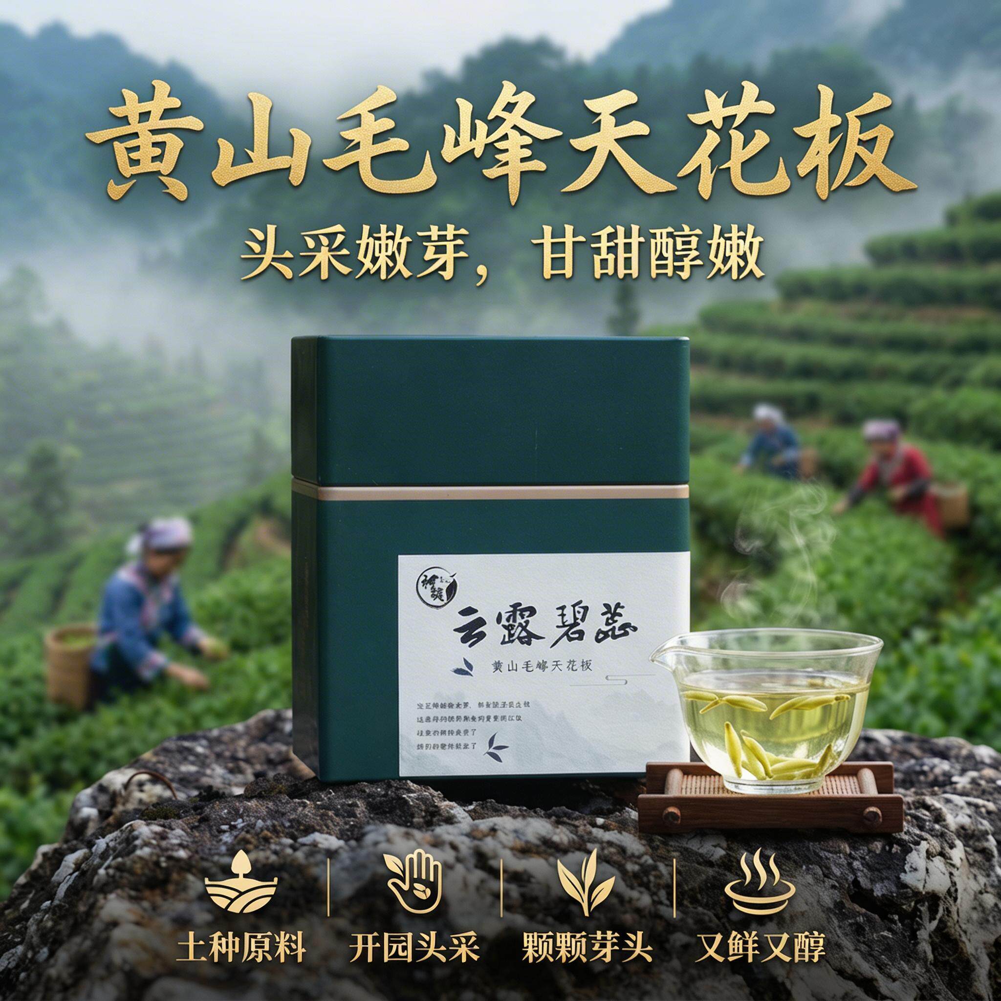 2026年新茶天花板黄山毛峰兰花香高山茶嫩芽雀舌头采一芽小叶嫩芽