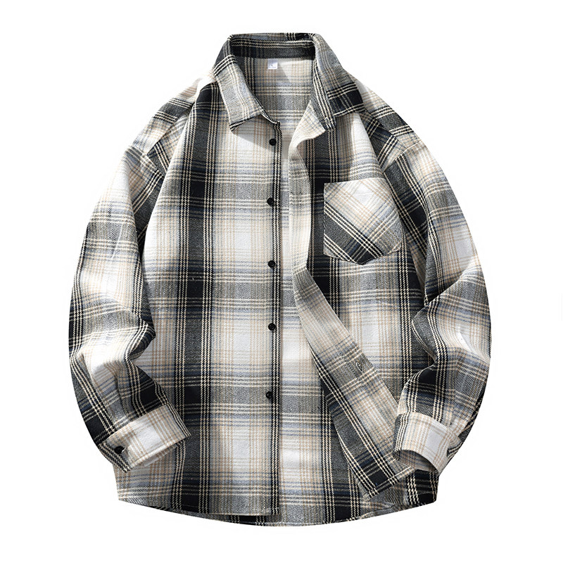 26长袖衬衫经典职场休闲衬衫男士有大码M-5XL货号：2201P35特，男装衬衫，电商A010