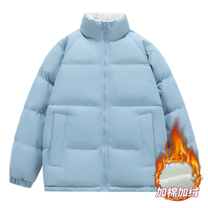 直播连帽棉衣假两件加厚棉袄情侣款百搭面包服货号111特P70图片