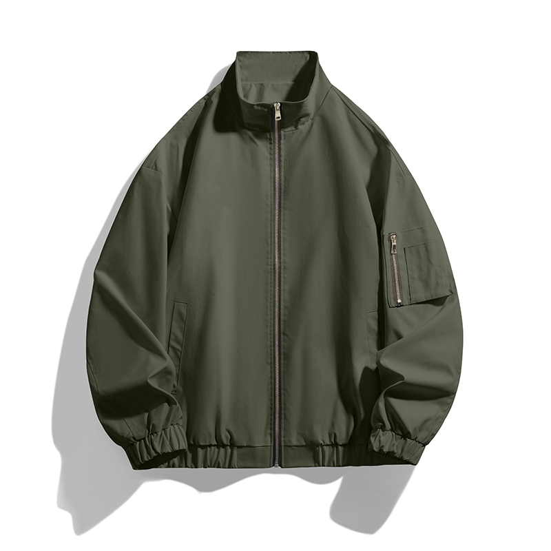 25秋季新款直播品质休闲夹克飞行服防风衣外套W600特P35，男装夹克，电商A010