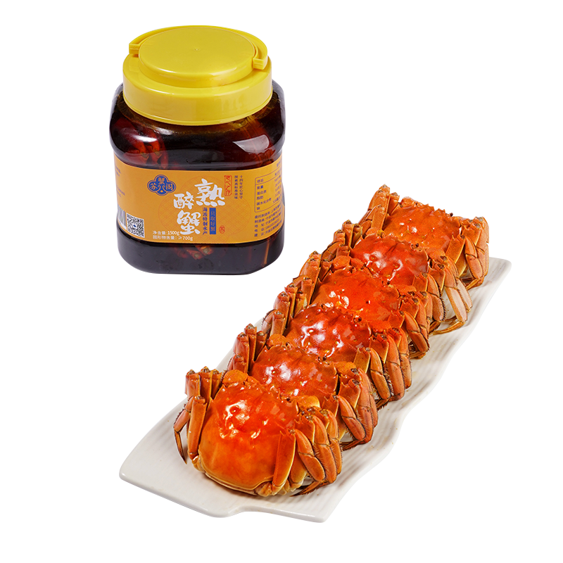 蘇蟹閣熟醉蟹 6只1500g手工秘制花雕特大閘蟹熟食每只 2.5 兩母蟹