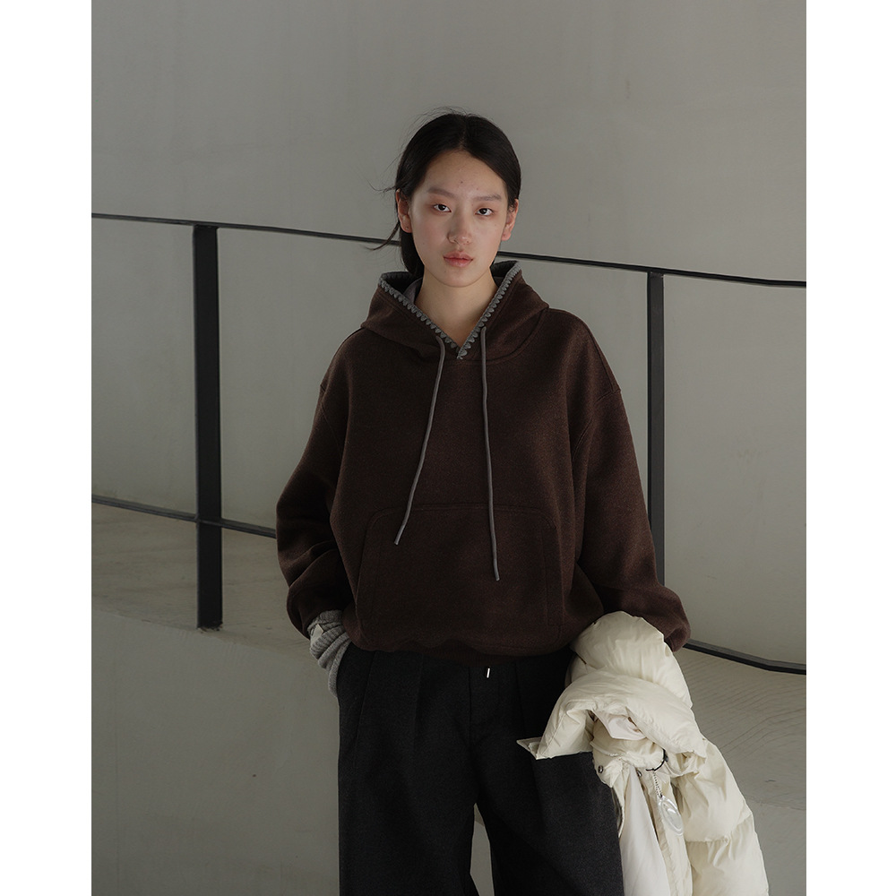 外贸卫衣女加厚加绒女装秋冬连帽长袖宽松套头外套52571