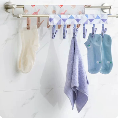 【蔡明推荐】papi 同款 便携布艺衣架多功能折叠衣夹晾衣架袜子夹