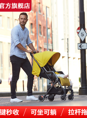 diono婴儿手推车遛娃神器一键收放可坐躺便携婴幼儿推车轻便登机