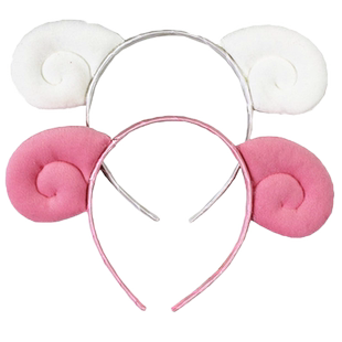 1林芳六一动物头箍头饰发箍聚会亮片绵羊山羊角发箍山羊角头箍