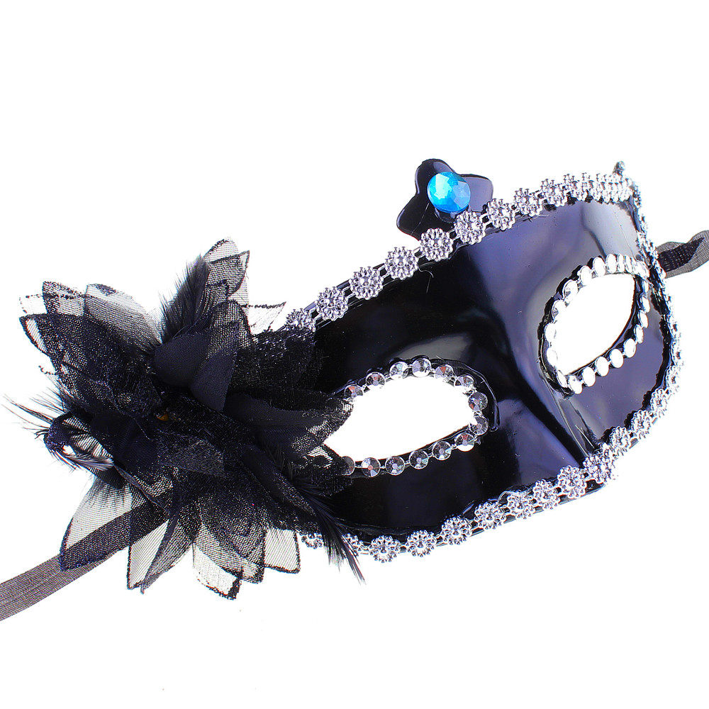 林芳 30g舞会表演面具，彩绘面具，威尼斯面具，贝壳侧羽毛面具