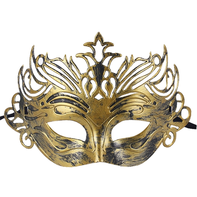1万圣节复古仿古面具舞会男人面具古罗马斗士皇冠花纹斯巴达面具