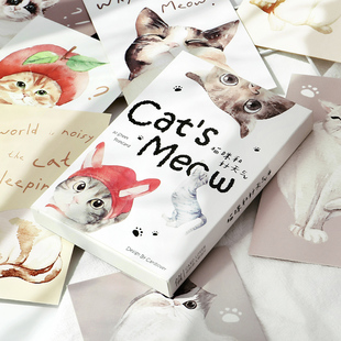 信的恋人猫咪和好天气系列明信片30张萌宠动物喵星人手绘卡片贺卡
