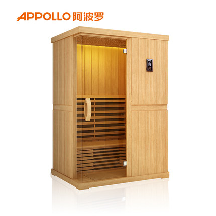 阿波罗智能远程控制家用光科屋石英管发热铁杉木桑拿汗蒸房V-0101