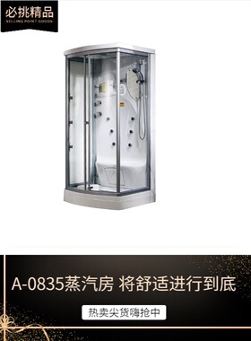 appollo阿波罗淋浴房家用干香薰蒸汽针孔喷淋长方形蒸汽房0835