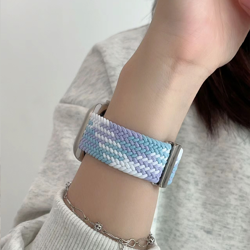 iwatchs10编织磁吸表带弹力回环