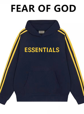 ESSENTIALS潮牌字母连帽卫衣男女秋冬美式FOG宽松情侣装加绒外套